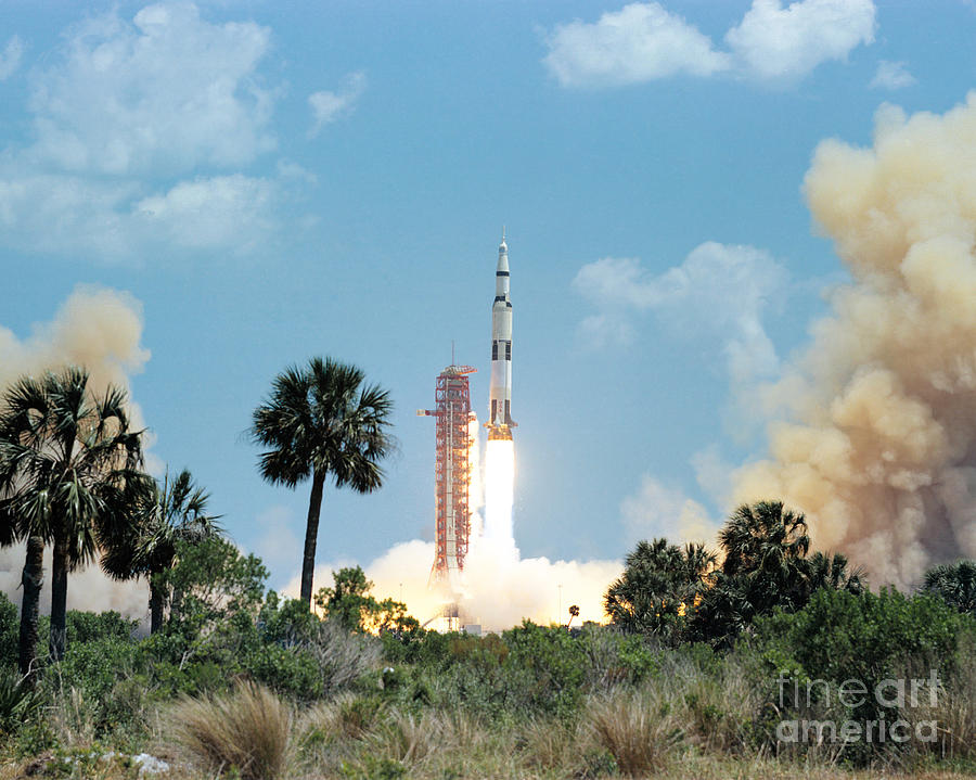 1972 Photograph - The Apollo 16 Space Vehicle Is Launched by Stocktrek Images 1972 Photograph - The Apollo 16 Space Vehicle Is Launched by Stocktrek Images