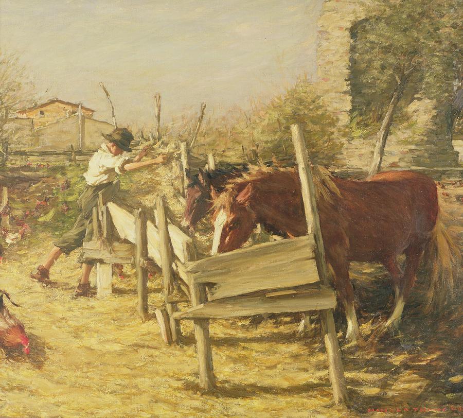 Henry Herbert La Thangue Painting - The Appian Way by Henry Herbert La Thangue