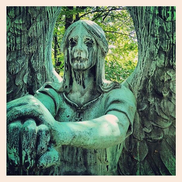 The Archangel. Lakeview Cemetery Photograph by Ronin P