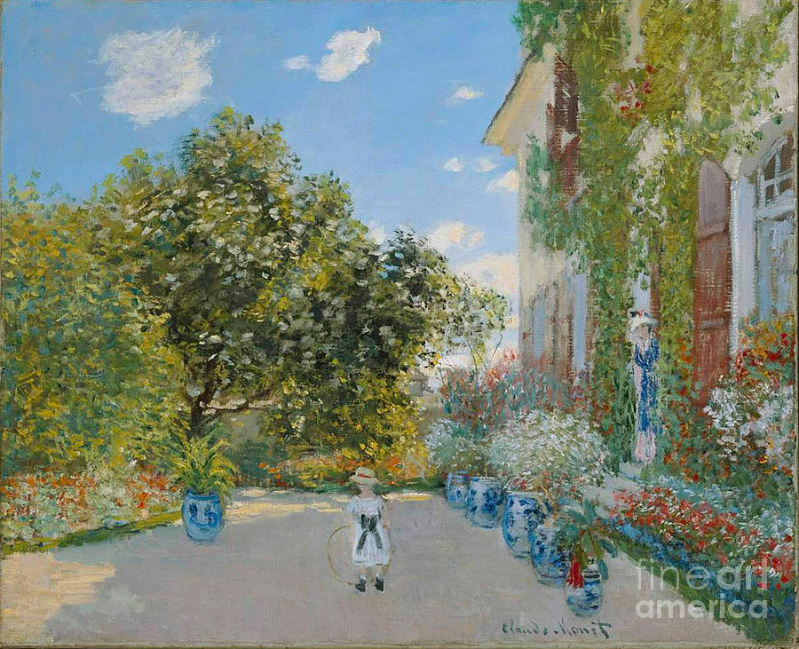 The Artists House at Argenteuil Painting by Extrospection Art