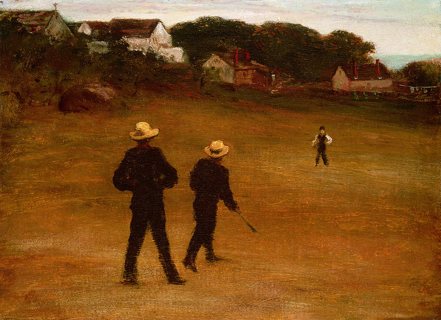Baseball Painting - The Ball Players by William Morris Hunt