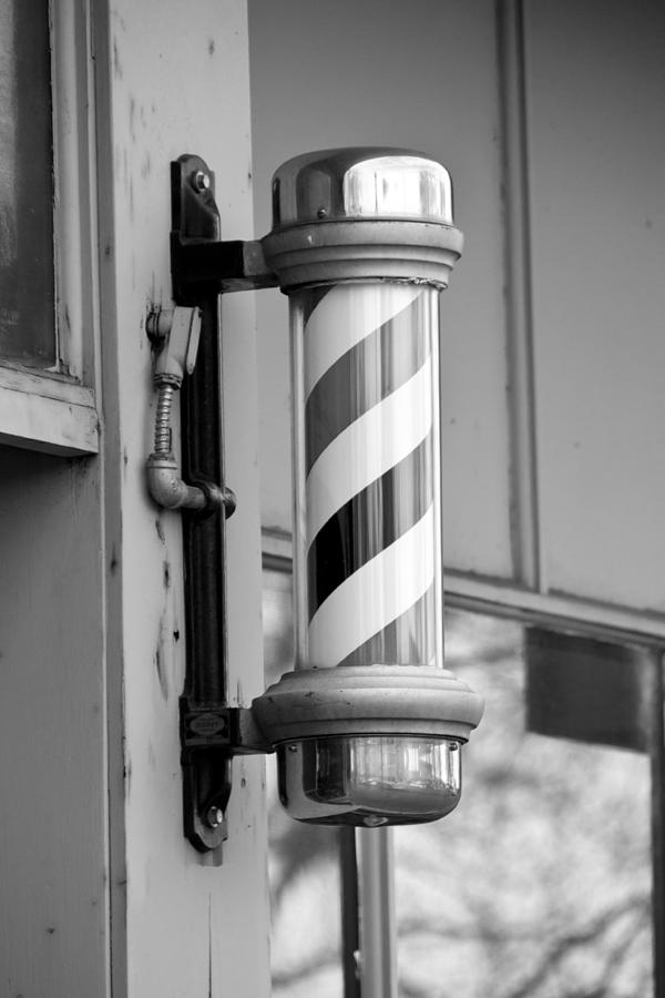 The Barber Shop 4 BW Photograph by Angelina Tamez