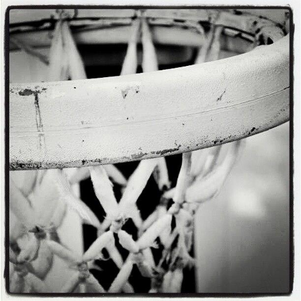 Abstract Photograph - The Basketball Hoop In My Yard. My by Becca Watters