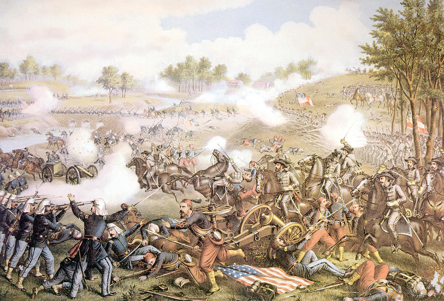 Battle Of Bull Run Photograph - The Battle Of Bull Run On July 21 by Everett