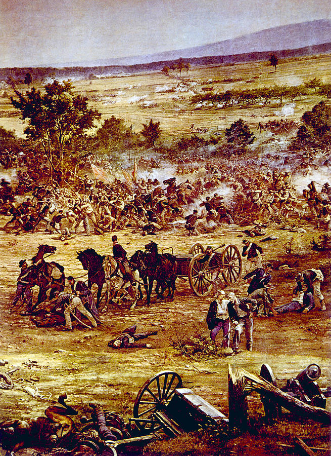 The Battle Of Gettysburg, July, 1863 by Everett