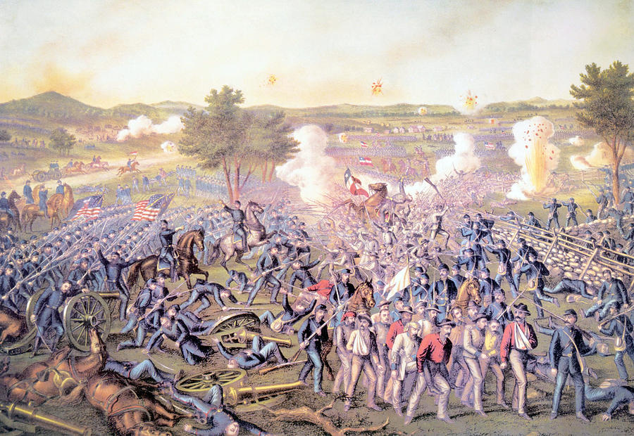 Battle Of Gettysburg Photograph - The Battle Of Gettysburg, July 3, 1863 by Everett