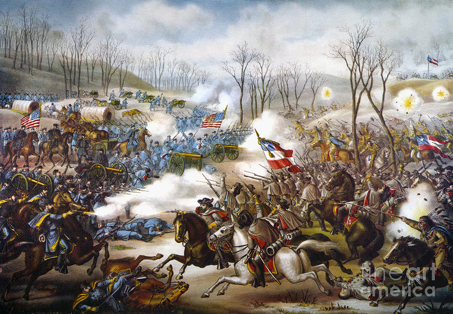 Flag Photograph - The Battle Of Pea Ridge, by Granger