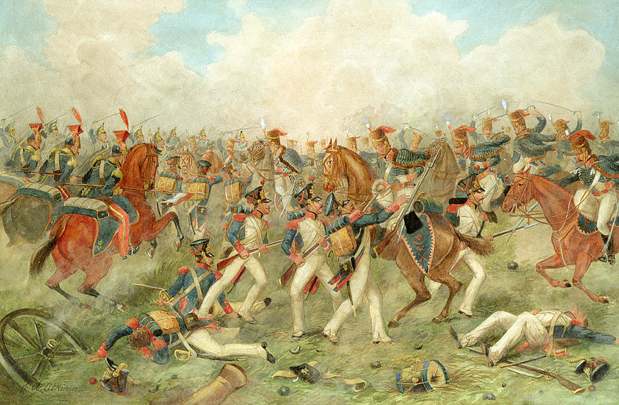 The Battle Of Vitoria June 21st 1813 Painting By John Augustus Atkinson