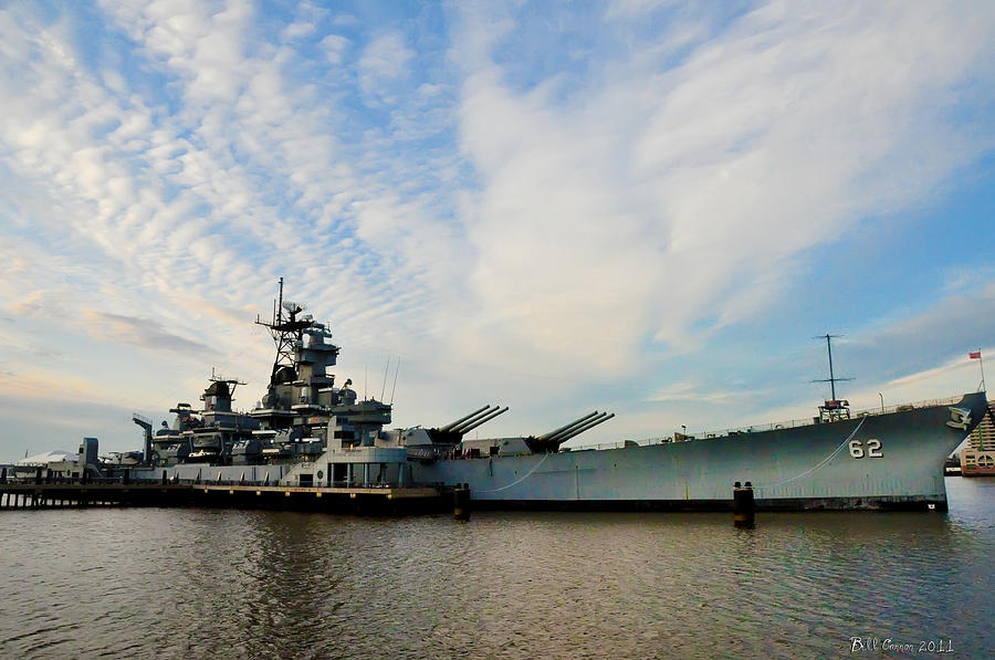 The Battleship New Jersey at the Port of Camden Photograph by Bill Cannon