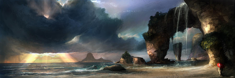 The Beach Painting by Steve Goad
