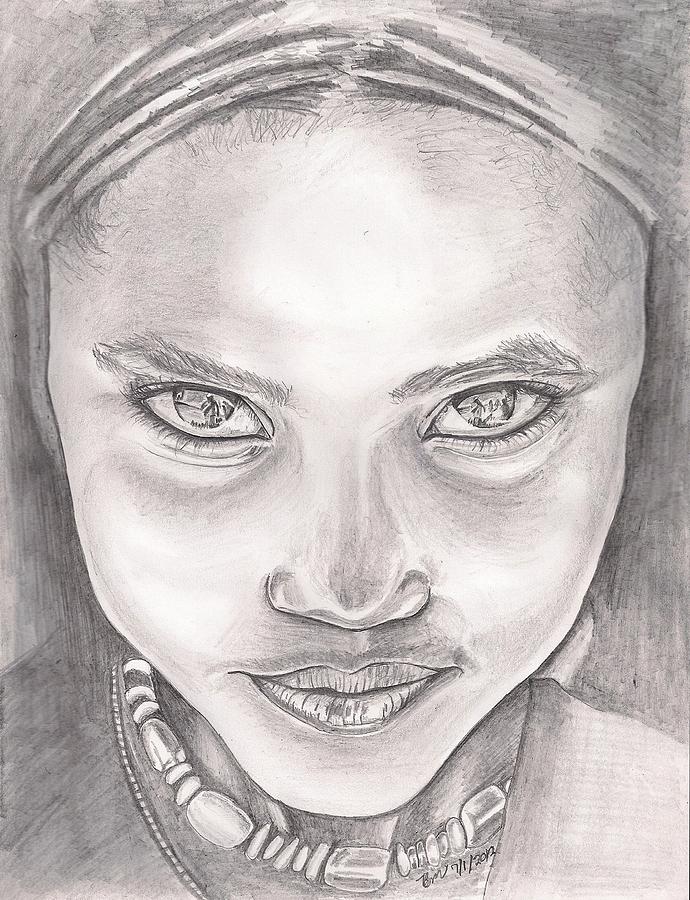 The Beauty of Ethiopia Drawing by Beverly Marshall Fine Art America