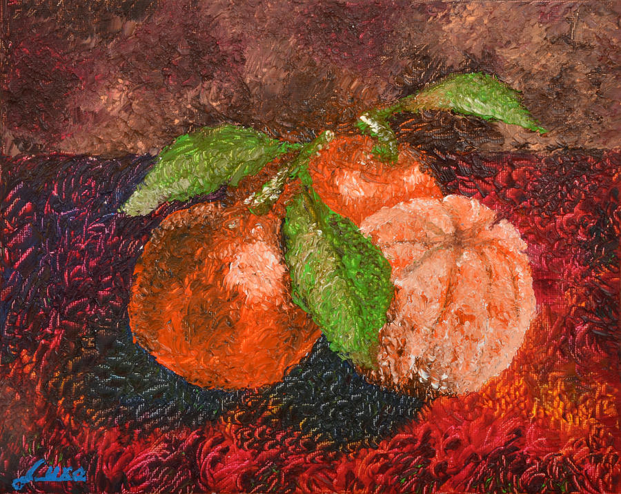 Fruit Painting - The Beauty Within Series--Citrus Tangerine by Luxo N P