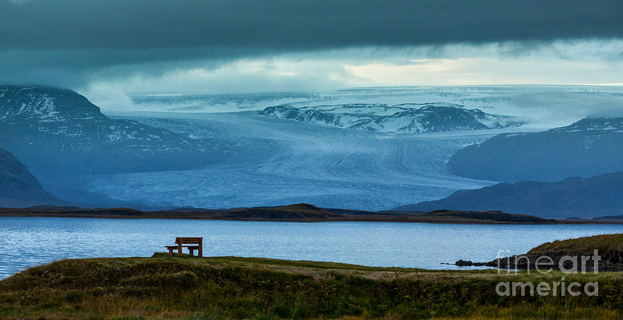 The Bench and the Glacier Photograph by Levin Rodriguez