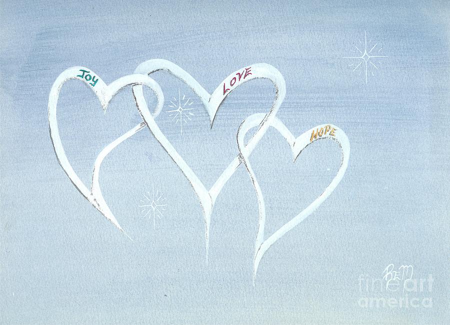 Hearts Painting - The Best In Us All... by Robert Meszaros Hearts Painting - The Best In Us All... by Robert Meszaros