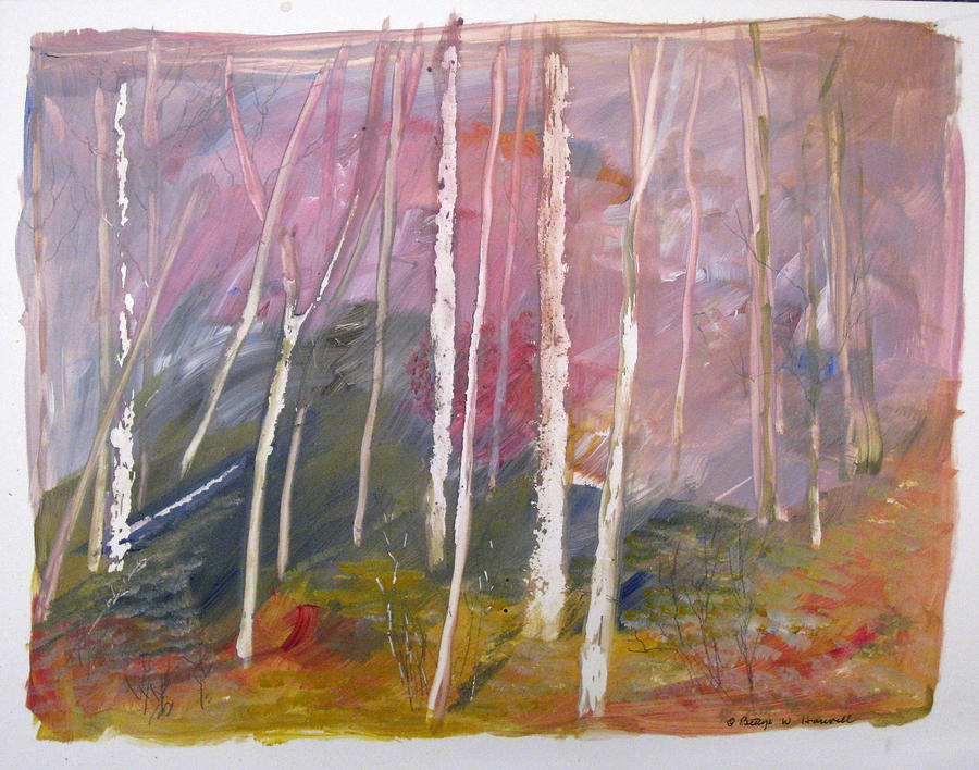 The Birches Painting by Bettye  Harwell