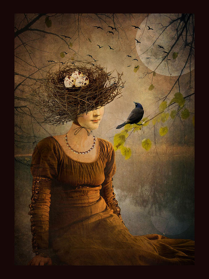 Moon Photograph - The Bird Watcher by Marie Gale
