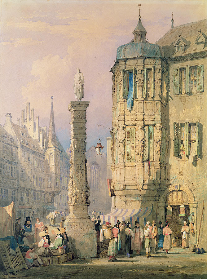 The Bishops Palace Wurzburg Painting by Samuel Prout
