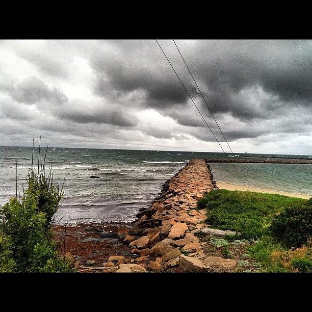 The Block Island On A Windy Rainy Day Photograph by John  Daley