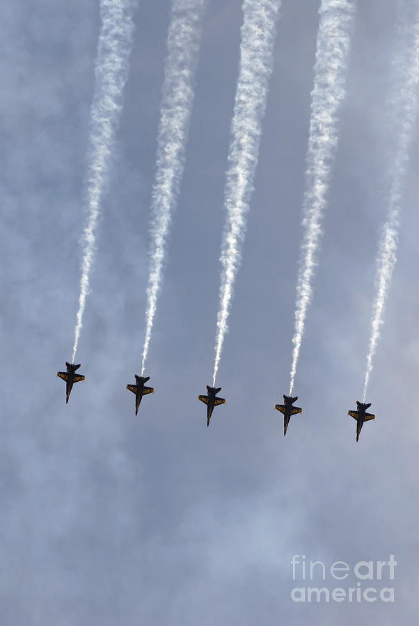 The Blue Angels Perform Aerial Photograph by Stocktrek Images