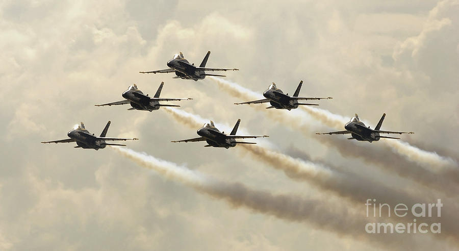 The Blue Angels Perform Their Delta Photograph by Stocktrek Images