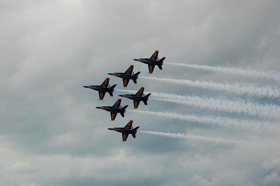 Jet Photograph - The Blue Angels by Randy J Heath