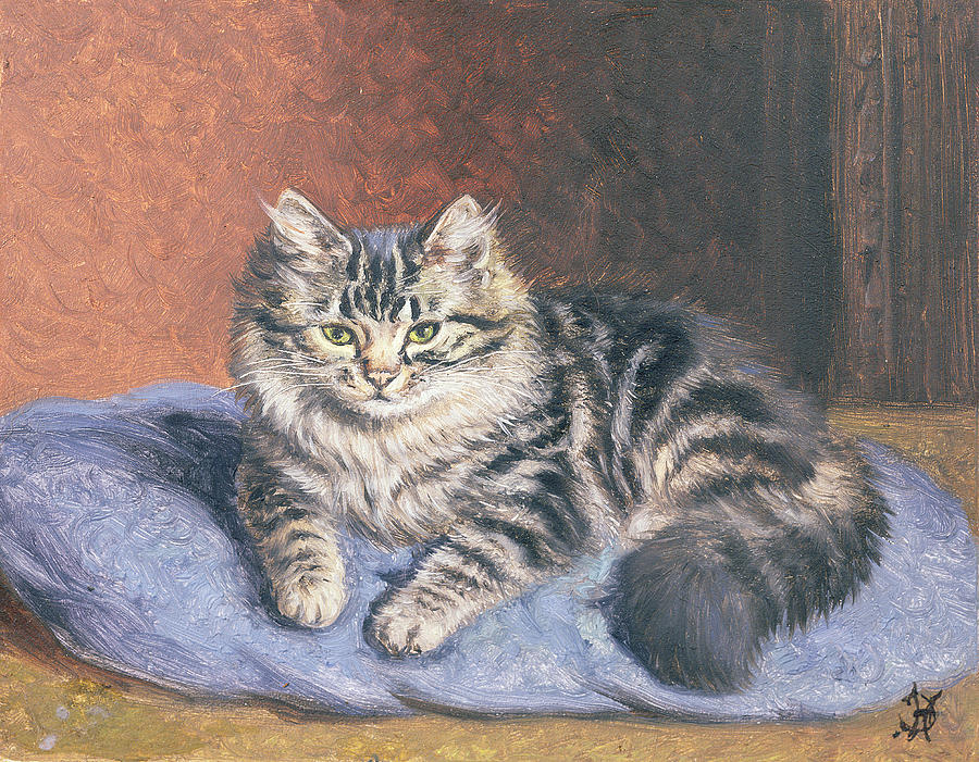 The Blue Cushion Painting by Horatio Henry Couldery Fine Art America