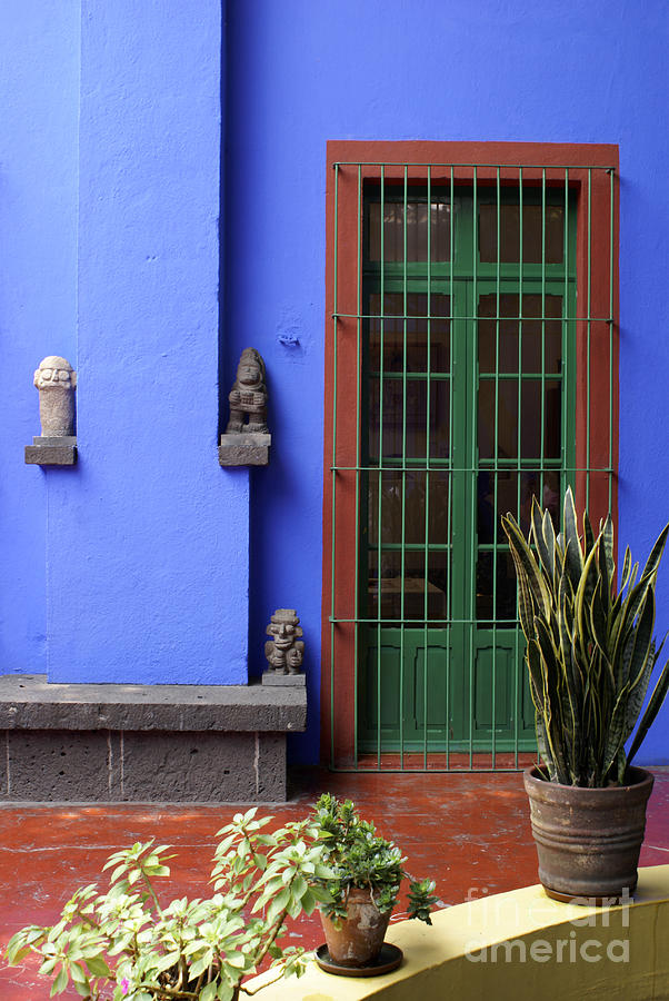THE BLUE HOUSE Mexico City Photograph by John  Mitchell