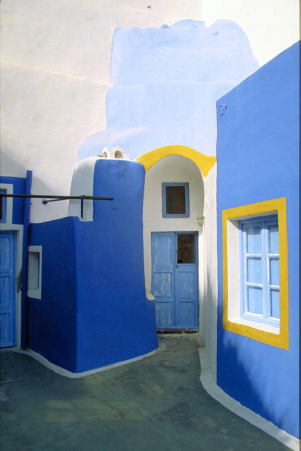 The Blues-Santorini Photograph by John Galbo