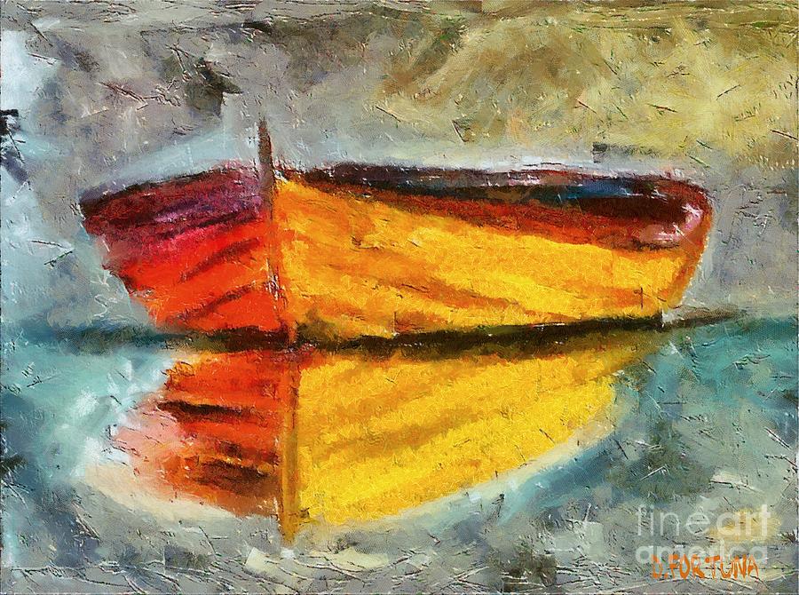 Impressionism Painting - The boat by Dragica  Micki Fortuna