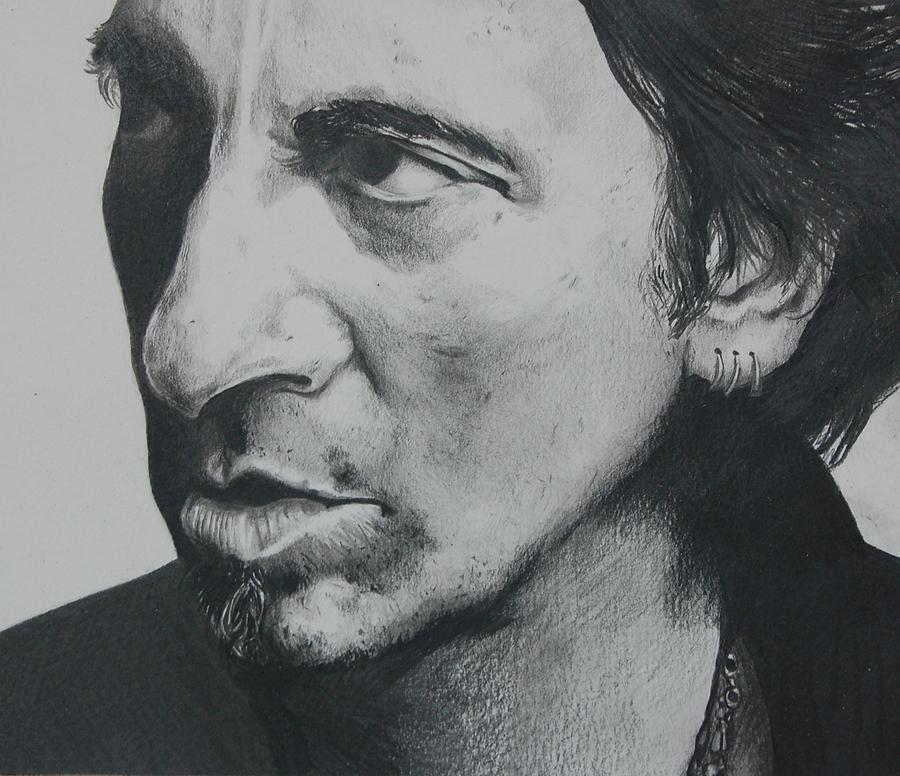 Rock And Roll Drawing - The Boss by Joan Pollak