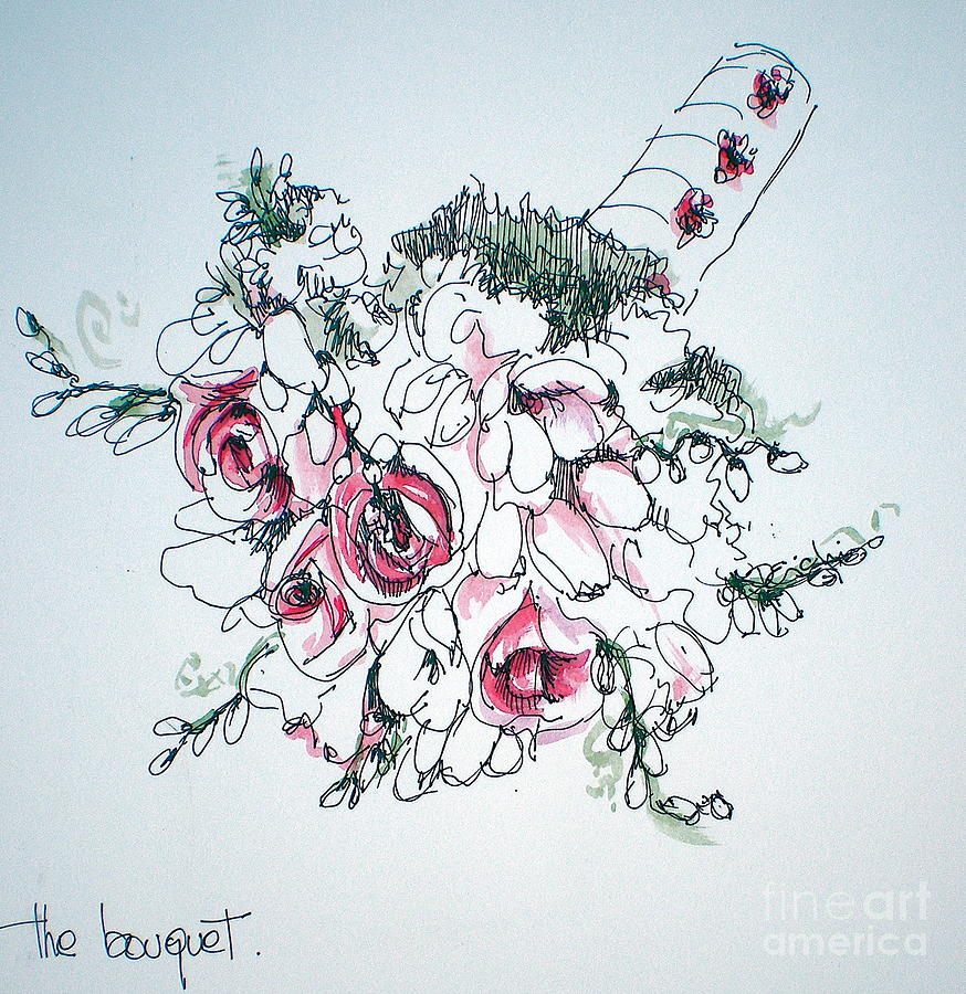 Flower Drawing - The Bouquet by Dominique Eichi
