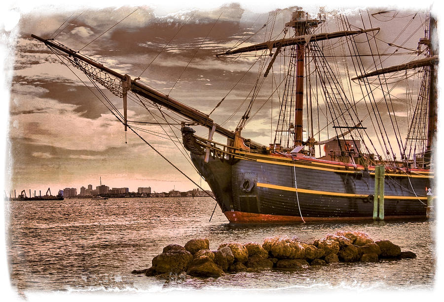 The Bow of the HMS Bounty Photograph by Debra and Dave Vanderlaan The Bow of the HMS Bounty Photograph by Debra and Dave Vanderlaan