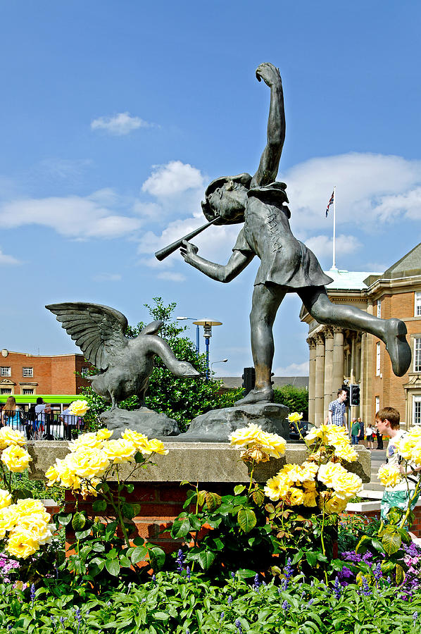 The Boy and the Goose Statue - Derby Photograph by Rod Johnson