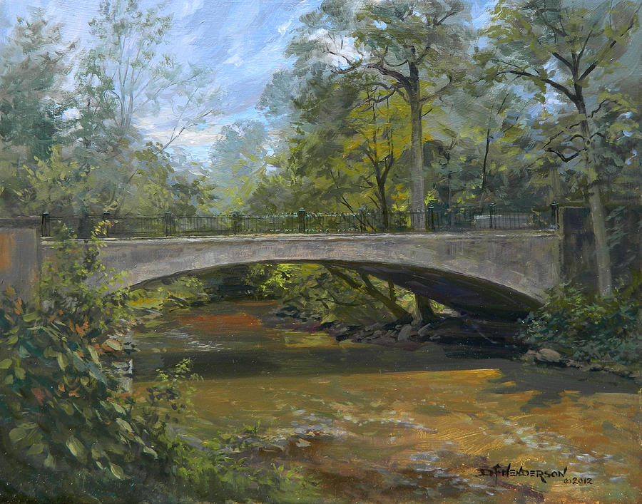 The Bridge At Sperry Park Painting By David Henderson - Fine Art America