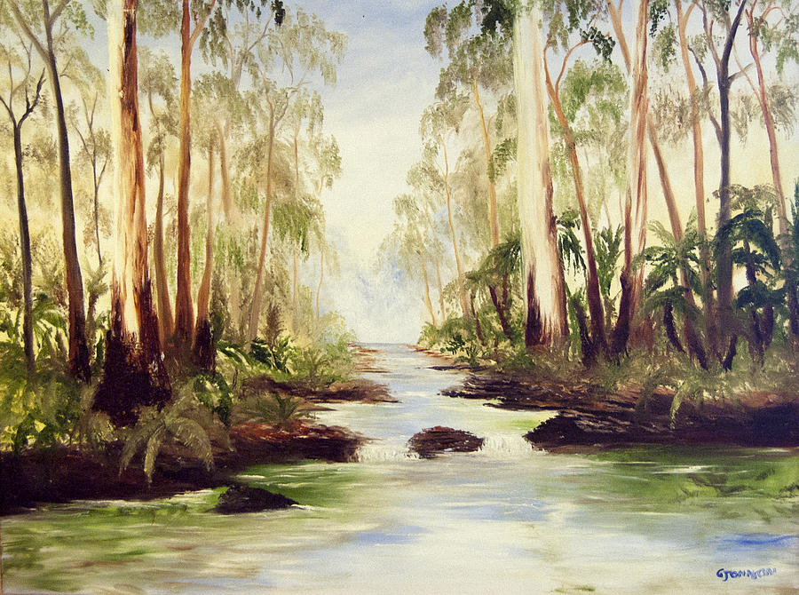 Landscape Painting - The Buckland river by Glen Johnson