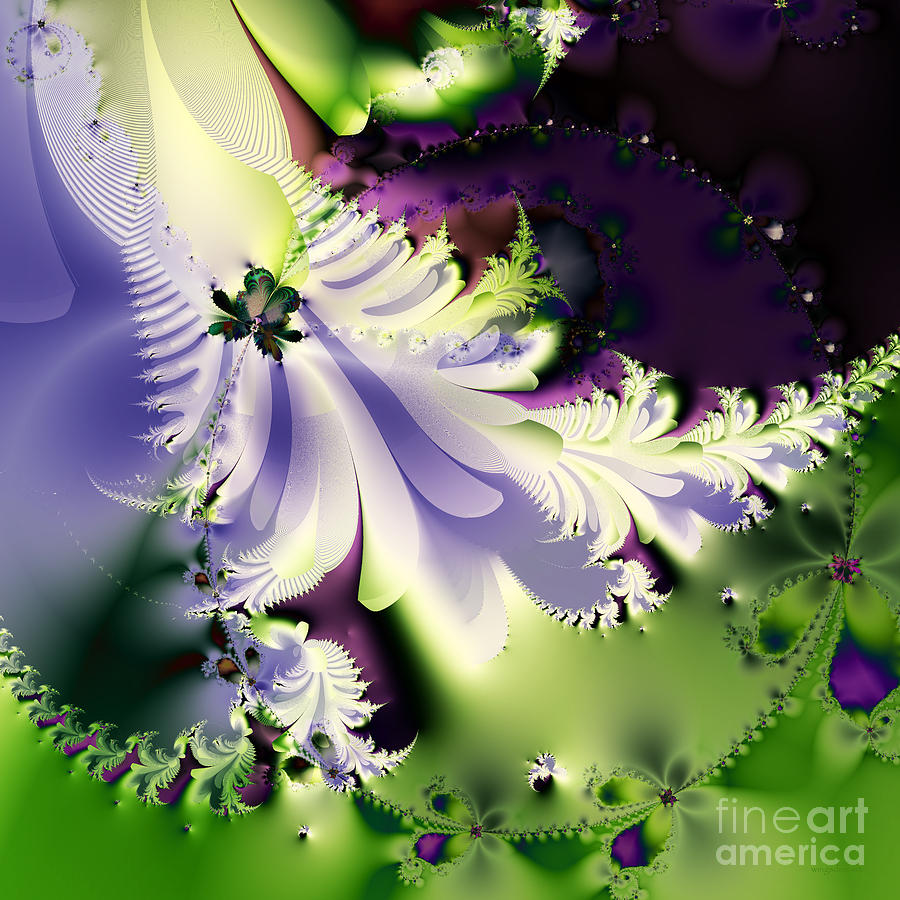 Abstract Digital Art - The Butterfly Effect . Version 2 . Square by Wingsdomain Art and Photography