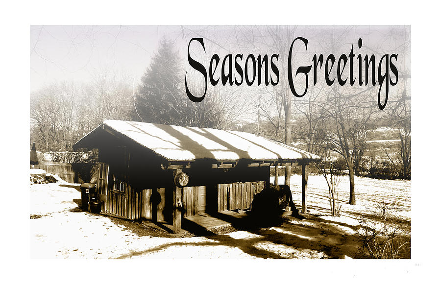 The Cabin Seasons Greetings Photograph by Allan Rothman