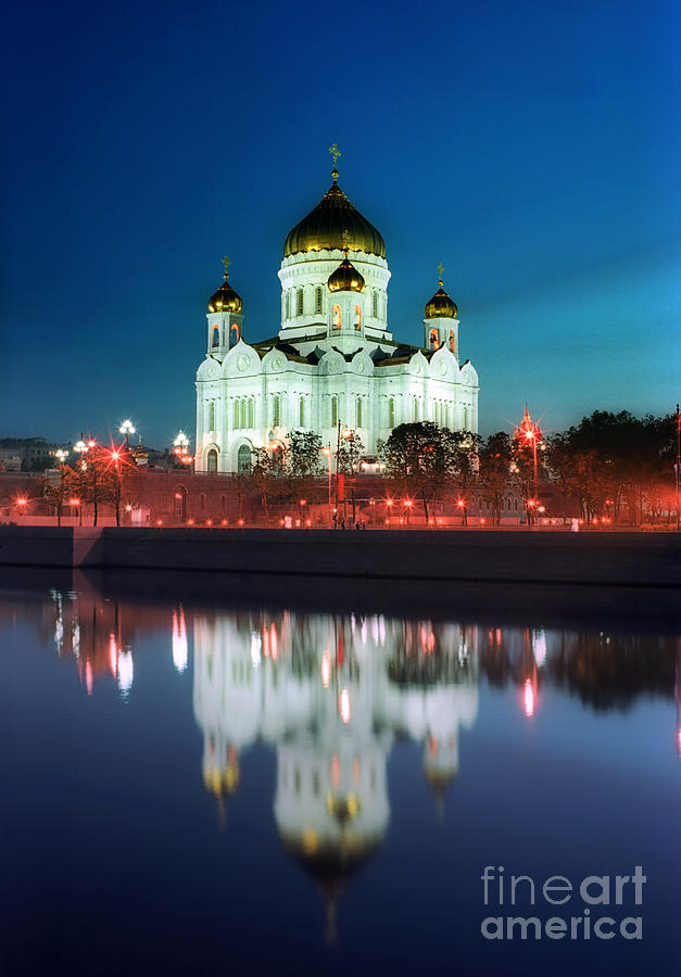 Architecture Photograph - The Cathedral of Christ the Savior Moscow  by Sergey Korotkov