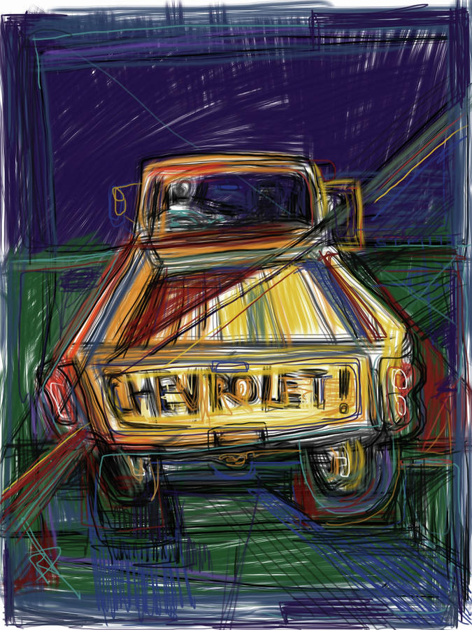 The Chevy Mixed Media by Russell Pierce