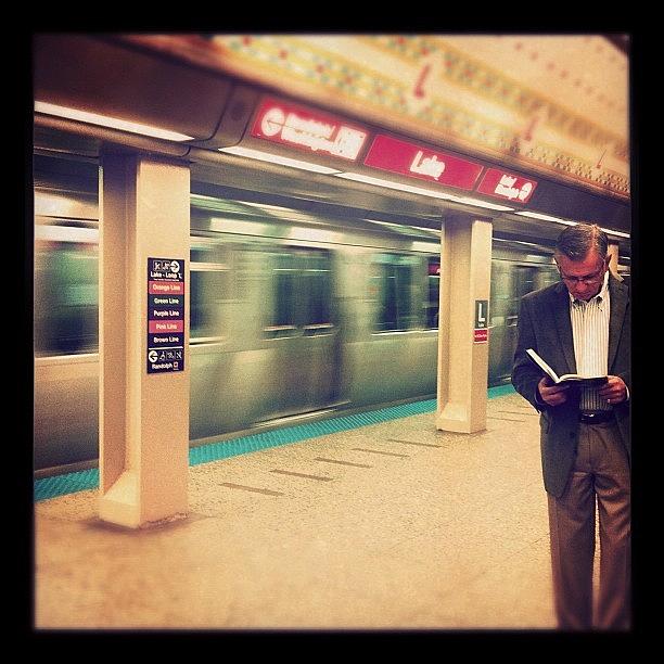 Chicago Photograph - The #chicago Commute by Jon Lemmon