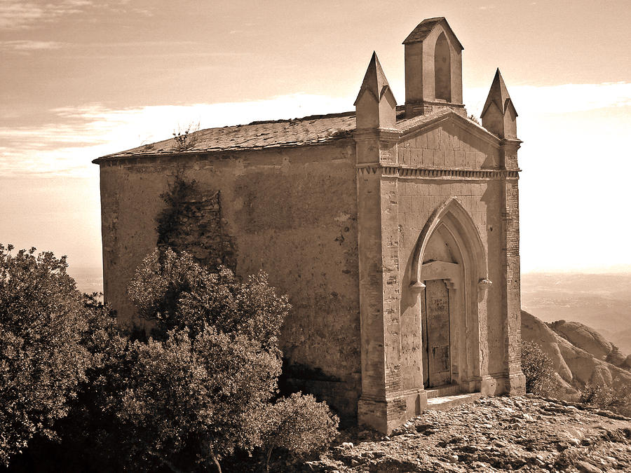 Church Photograph - The Church at the Top of the Mountain by Roberto Alamino