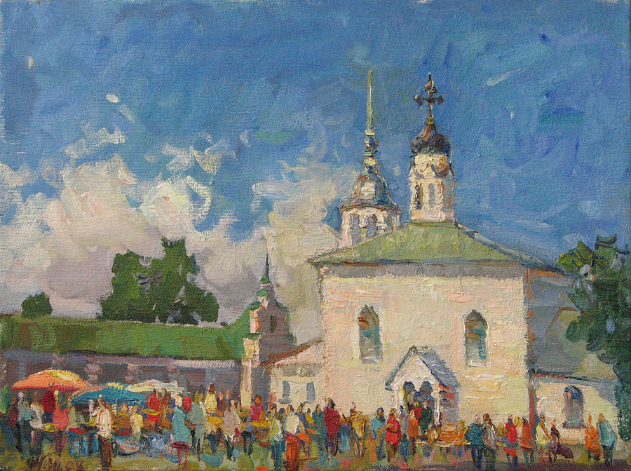 The city SUZDAL Painting by Juliya Zhukova