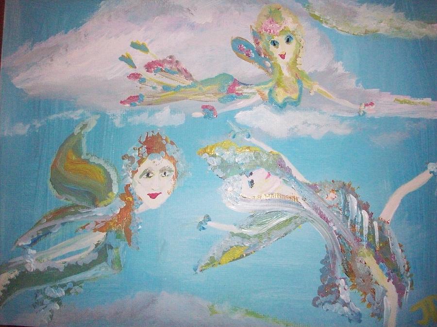 The Cloud Fairies Painting by Judith Desrosiers