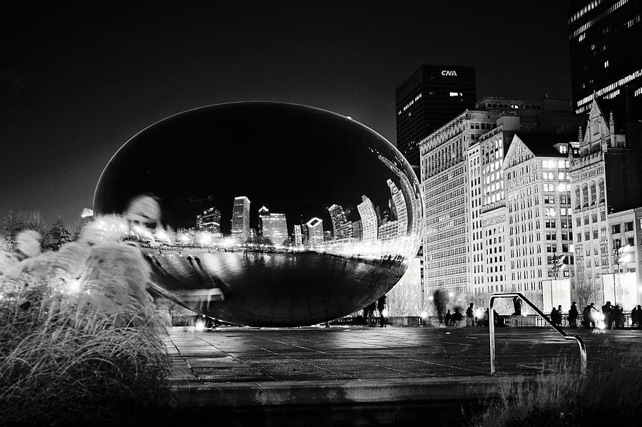The Cloud Gate at Night Photograph by Laura Kinker