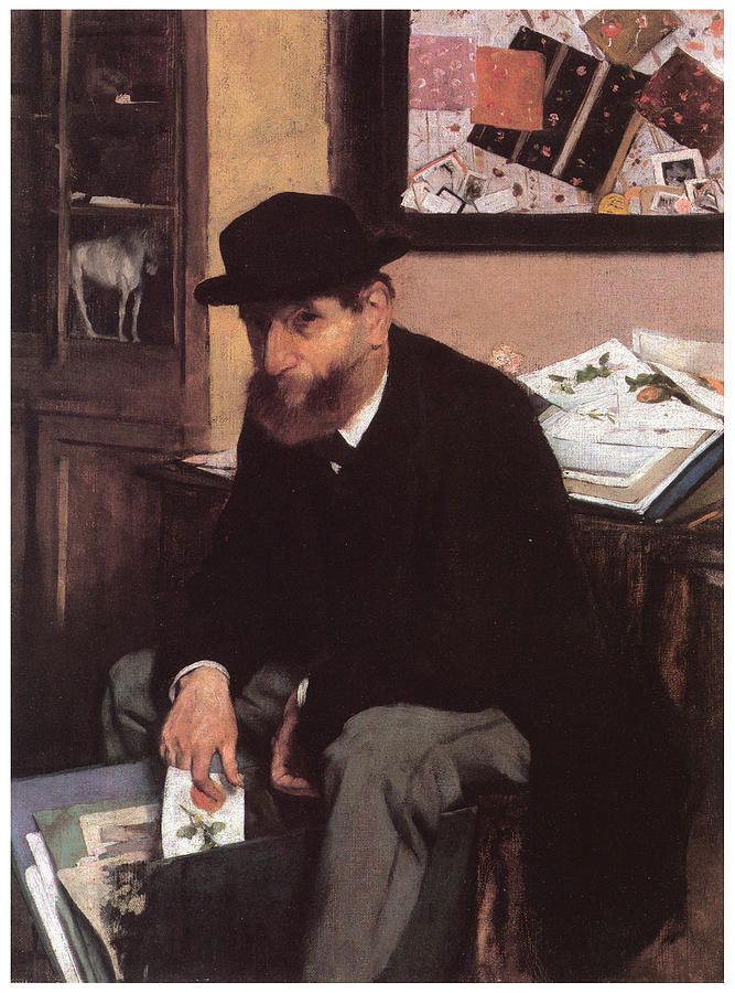 Edgar Degas Painting - The Collector of Prints by Edgar Degas