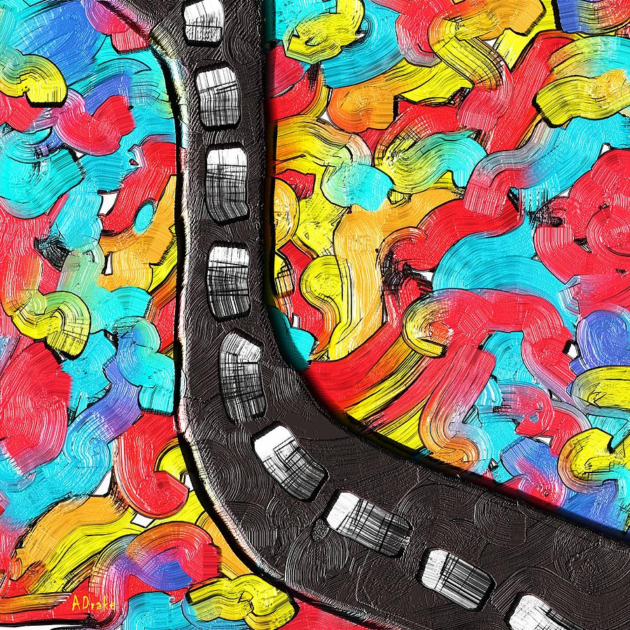 The Color Highway Digital Art by Alec Drake