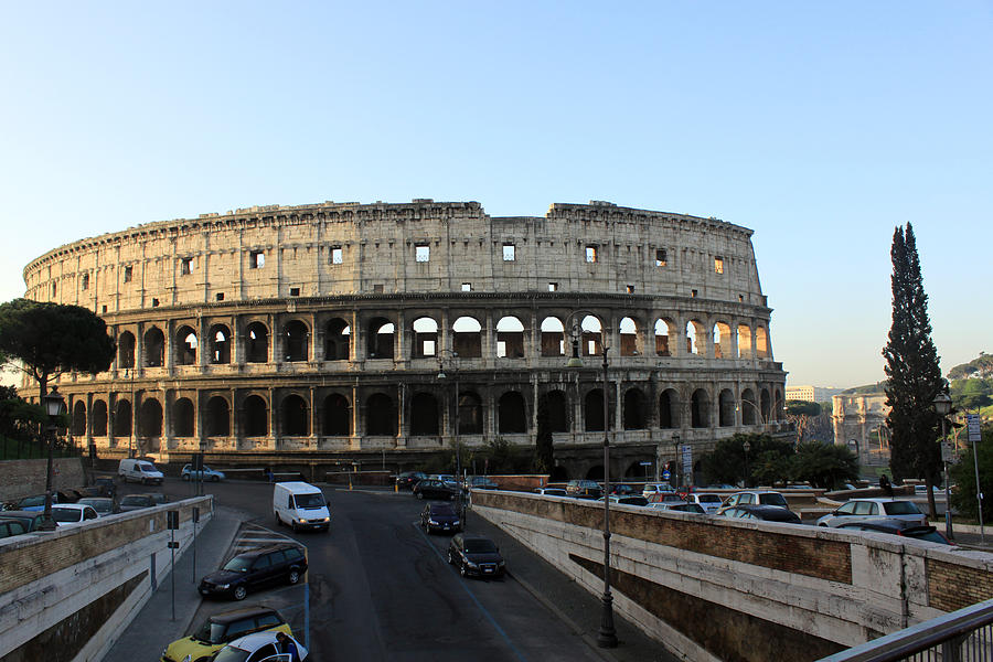 Rome Photograph - The Colosseum in Rome by Munir Alawi Rome Photograph - The Colosseum in Rome by Munir Alawi