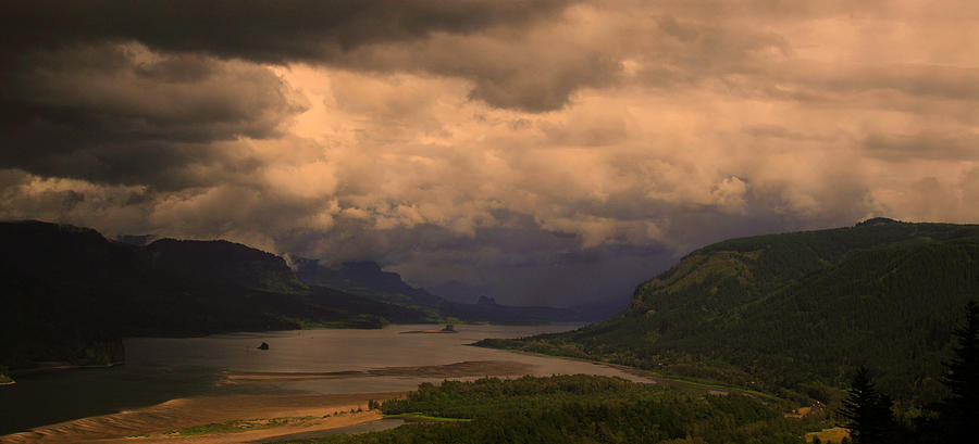 The Columbia River  Looking Up Stream Photograph by Dorothy Cunningham