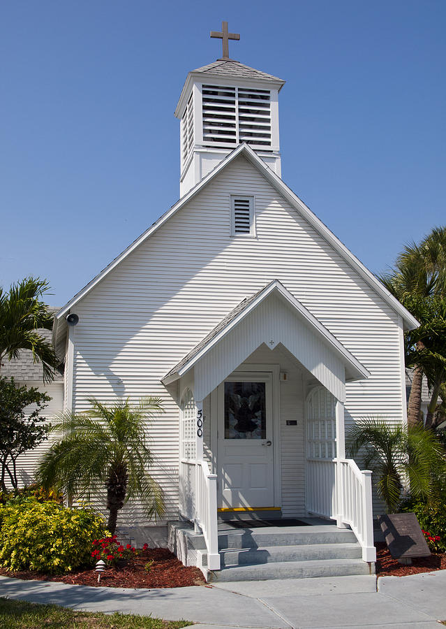 Beach Photograph - The Community Chapel of Melbourne Beach Florida by Allan  Hughes