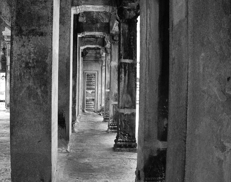 Cambodia Photograph - The Corridor by Donna Caplinger